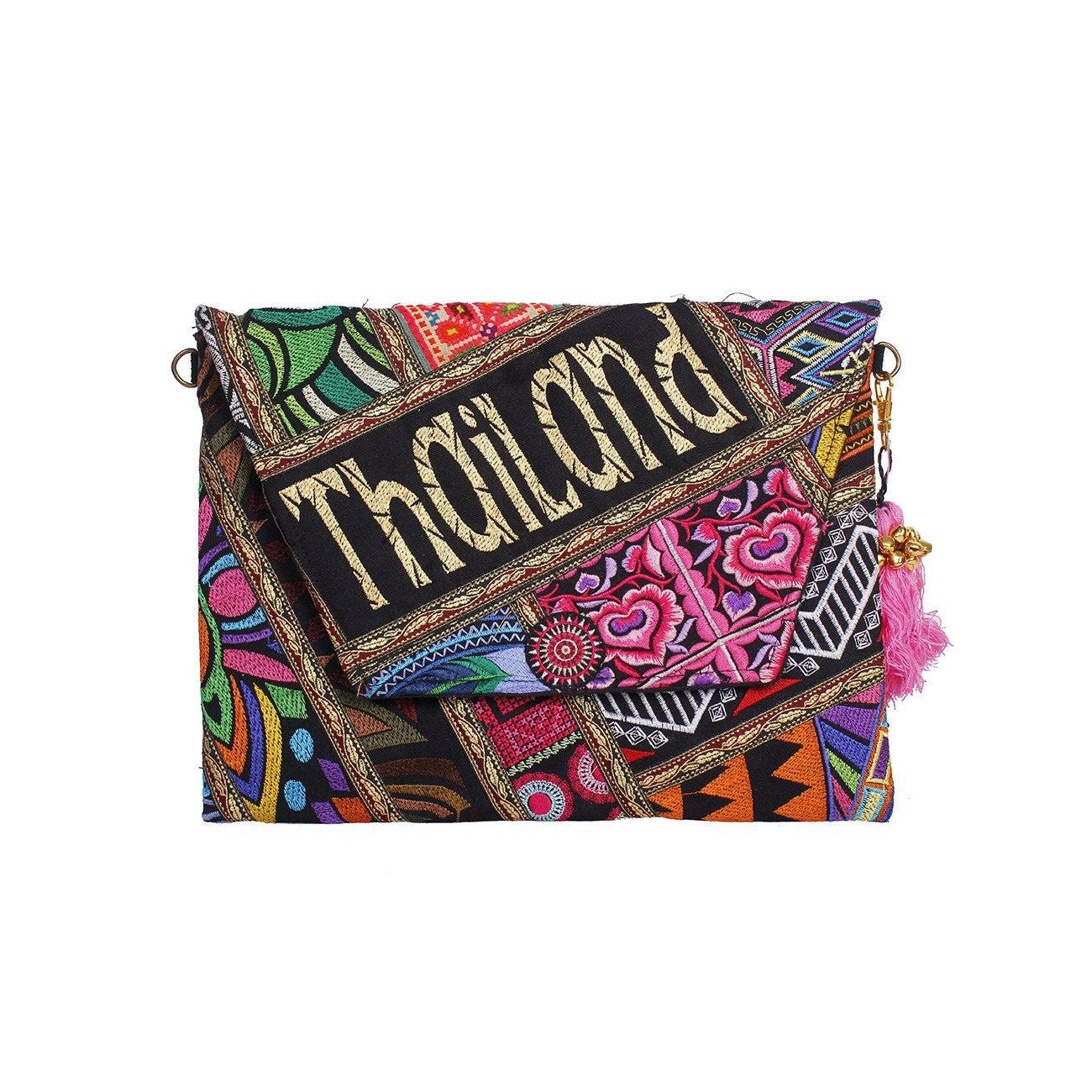 Embroidered Envelope Clutch | iPad Bag - Thailand