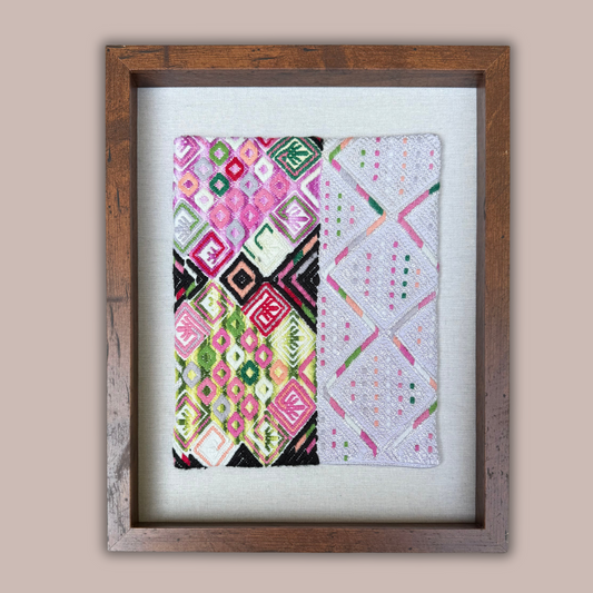 Framed Handwoven Textile (Walnut Frame)