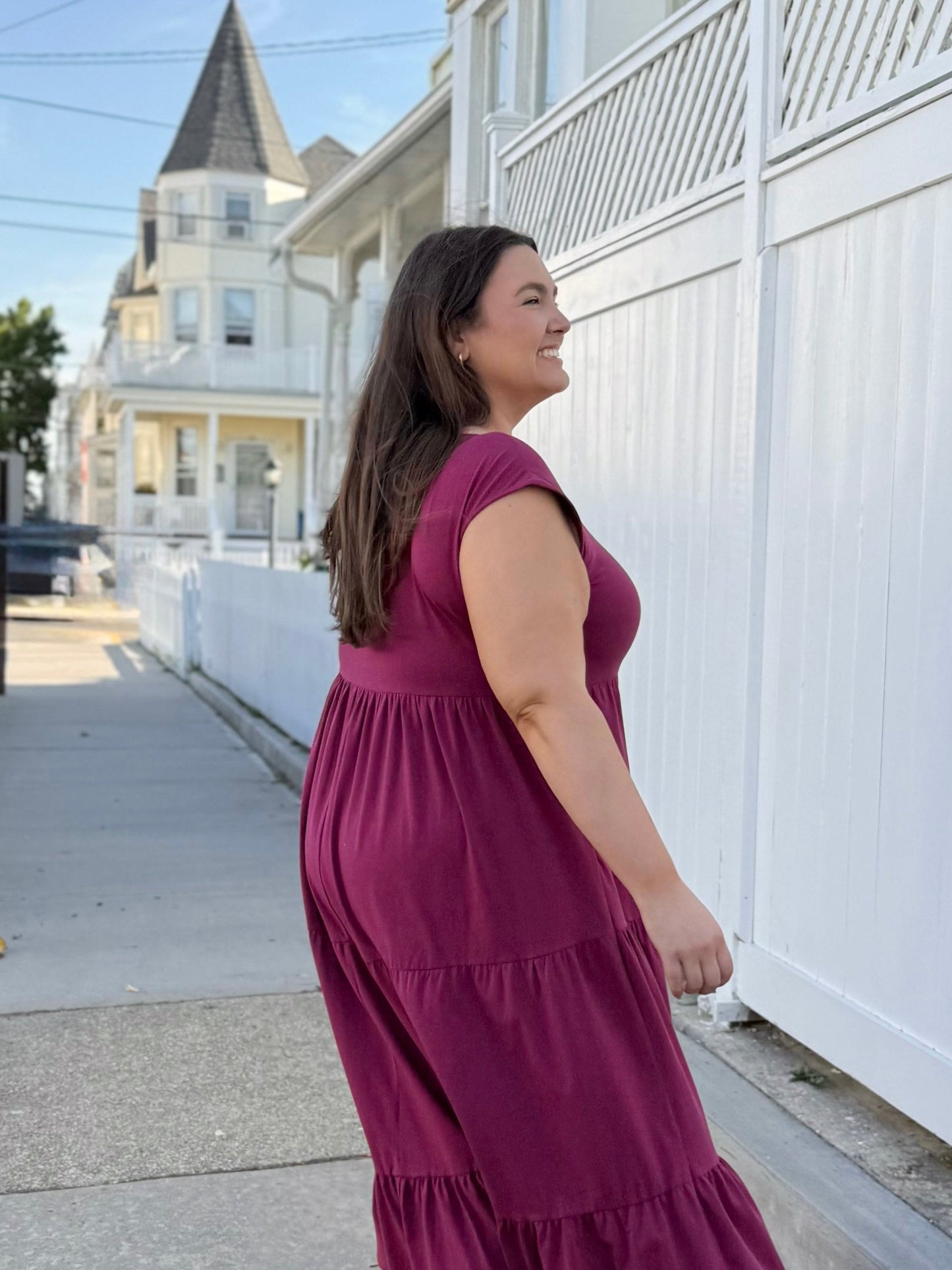 DARCY dress in Deep Berry