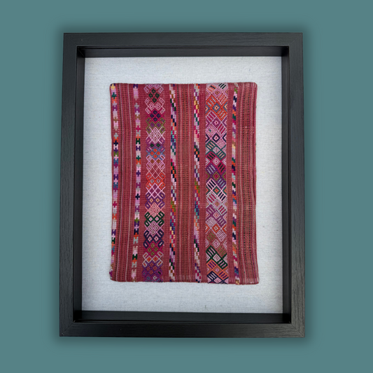 Framed Handwoven Textile (Black Frame)