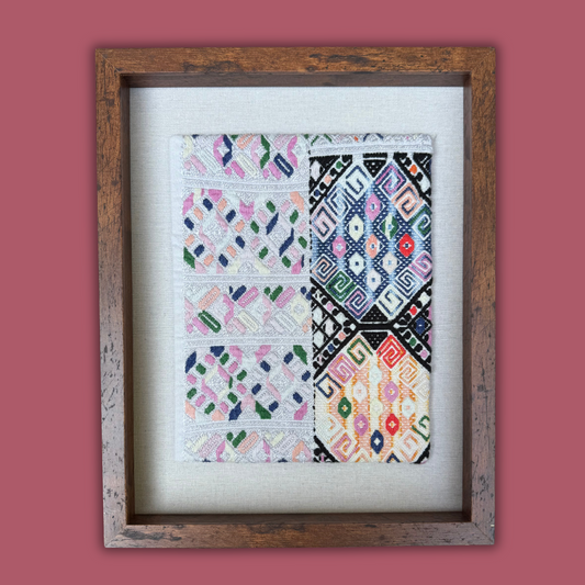 Framed Handwoven Textile (Walnut Frame)