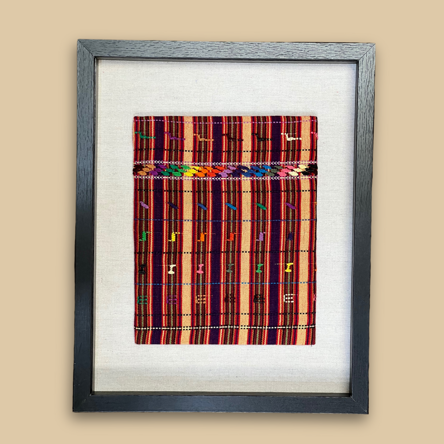 Framed Handwoven Textile (Black Frame)