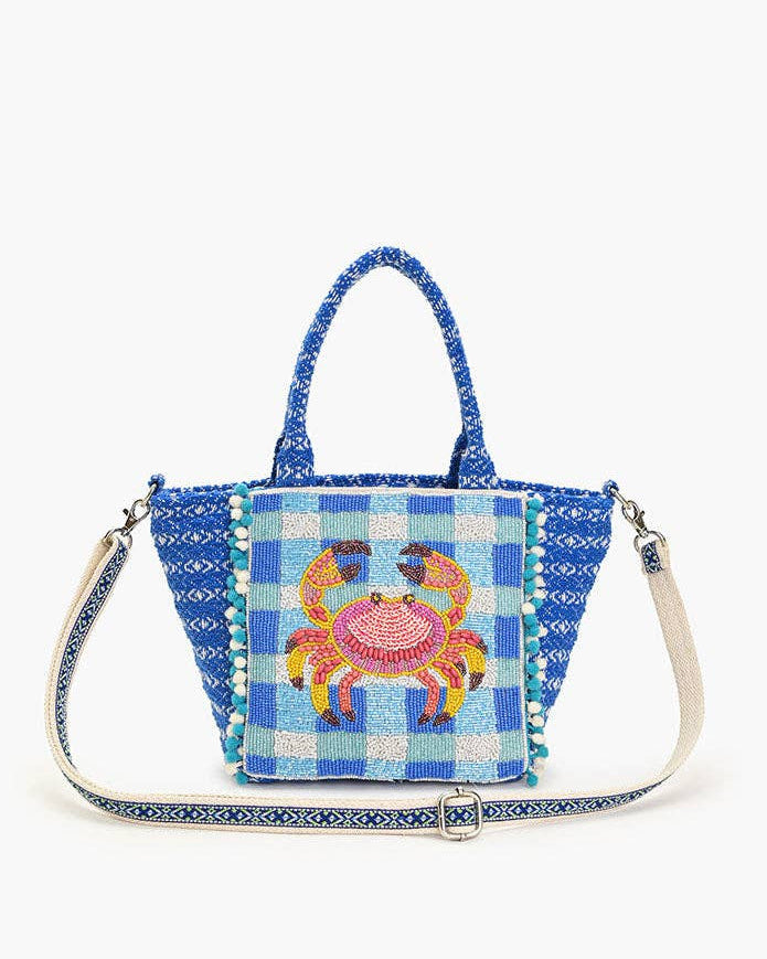 Crab It Beaded Midi Bag