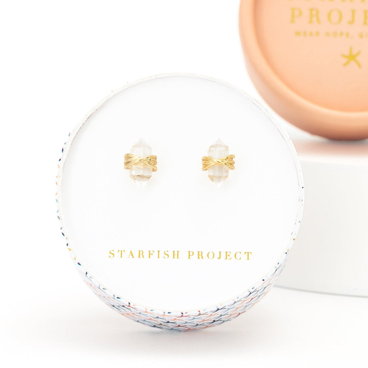 Stronger Together Crystal Studs
