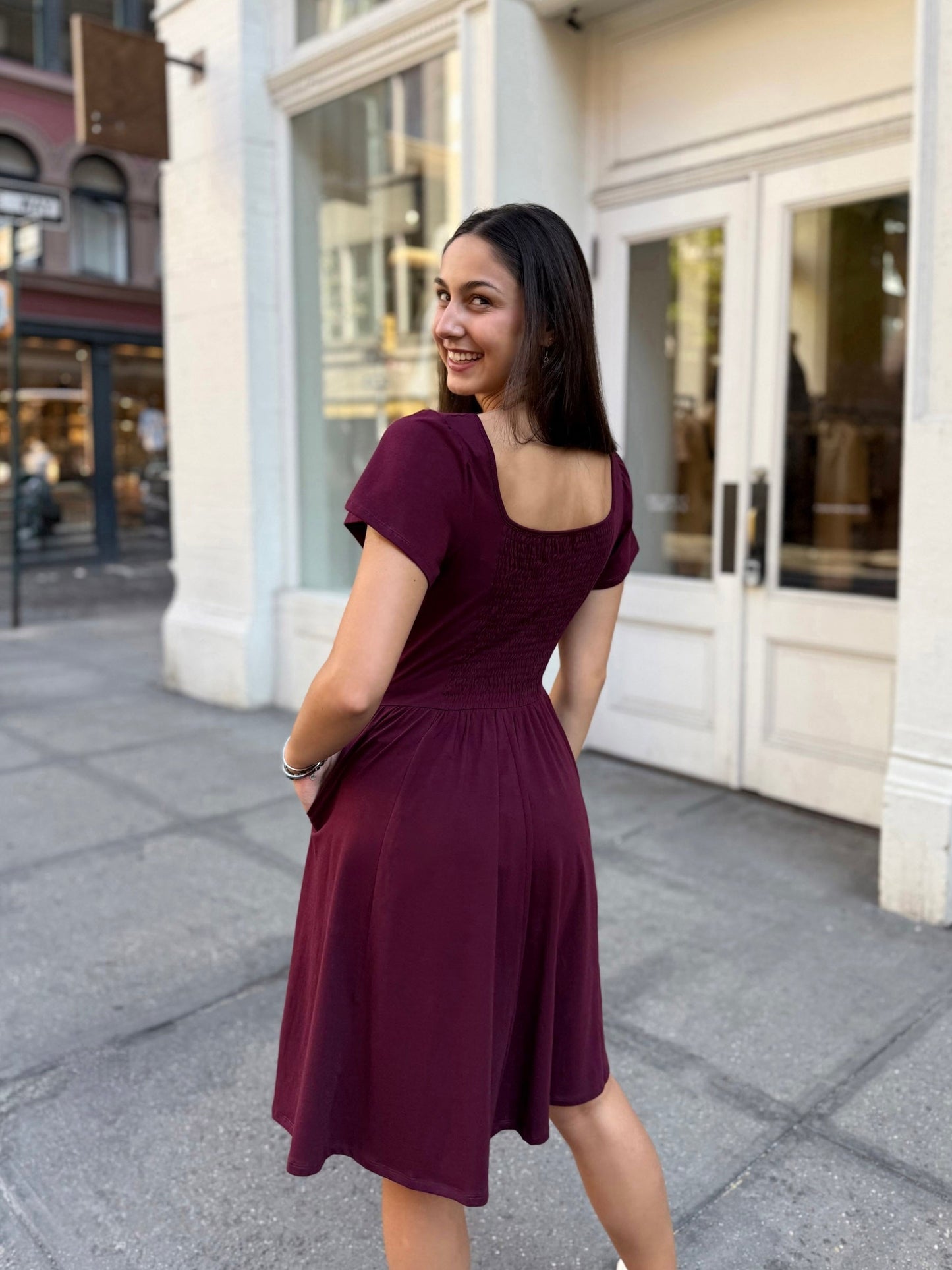 RAZELE dress in Merlot