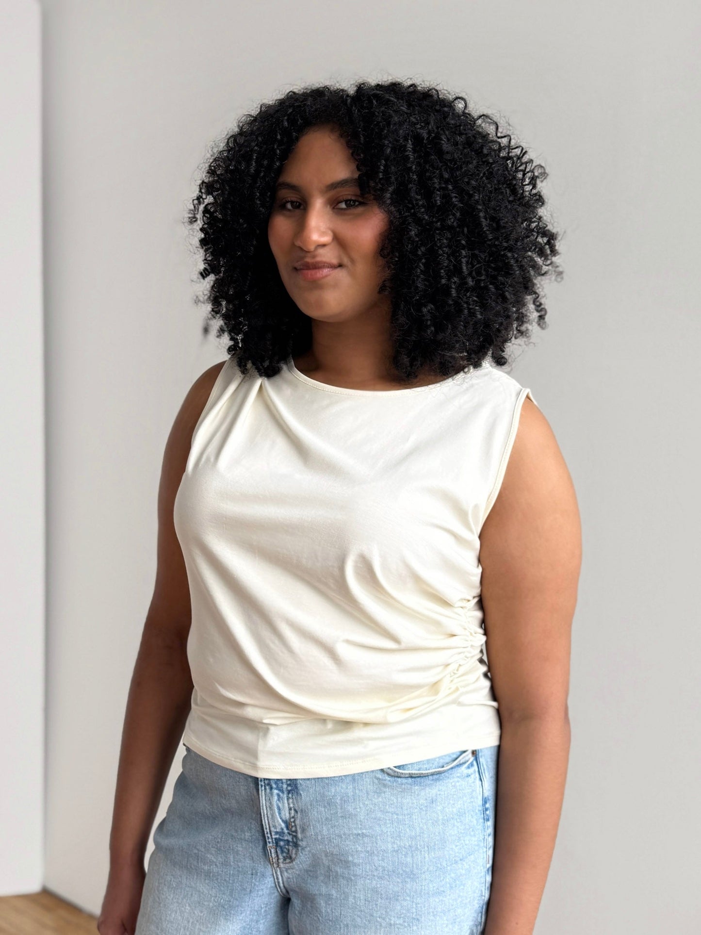 KERRINE top in Chalk