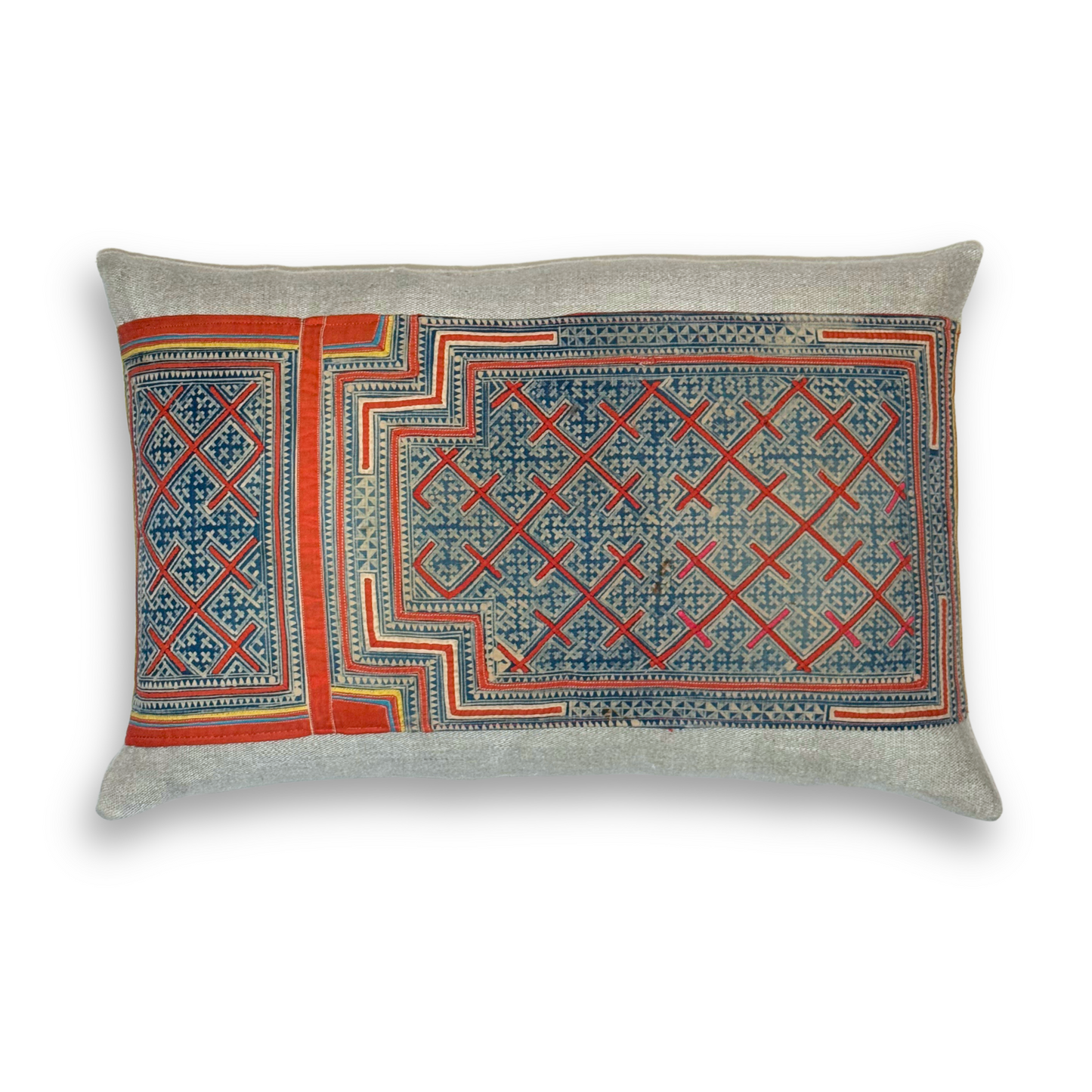 Hmong & Hemp Throw Pillow Cover