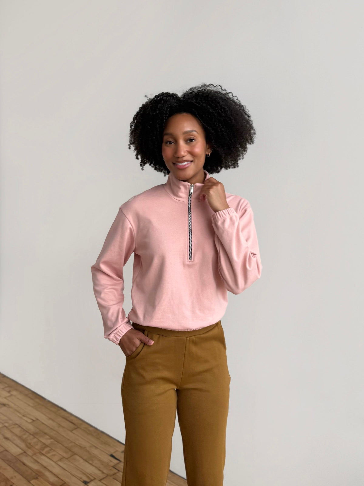 PATRICIA heavy-knit pants in Warm Sienna