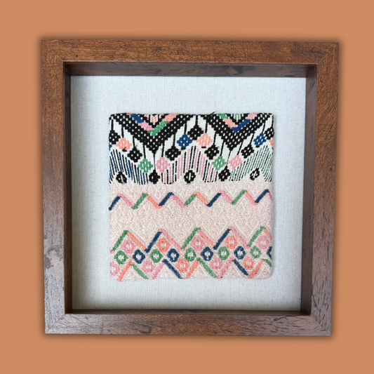 Framed Handwoven Textile (Walnut Frame)