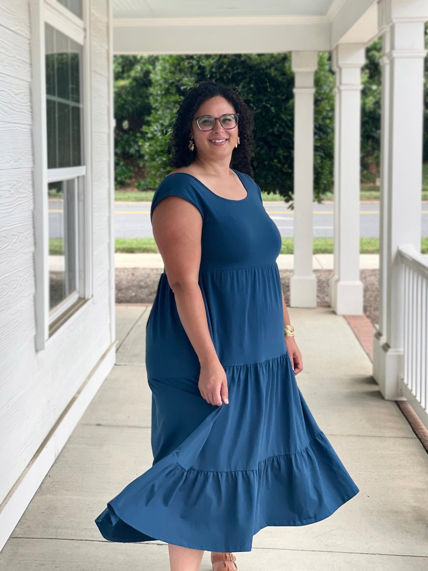 DARCY dress in Atlantic Blue