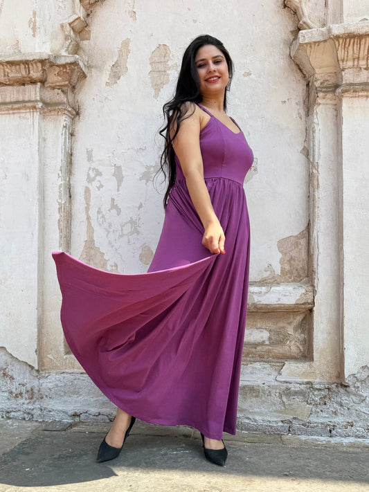 LYDIA dress in Deep Lilac