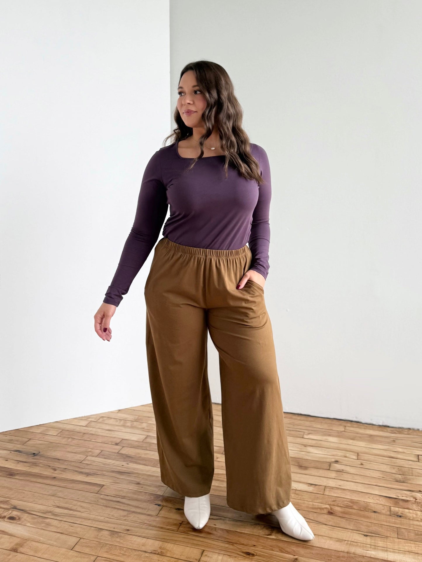 ANDRI jersey pants in Kona Brown