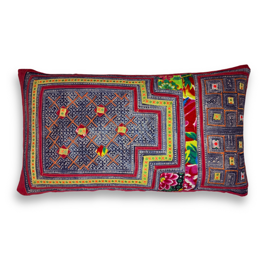 Hmong & Hemp Throw Pillow Cover