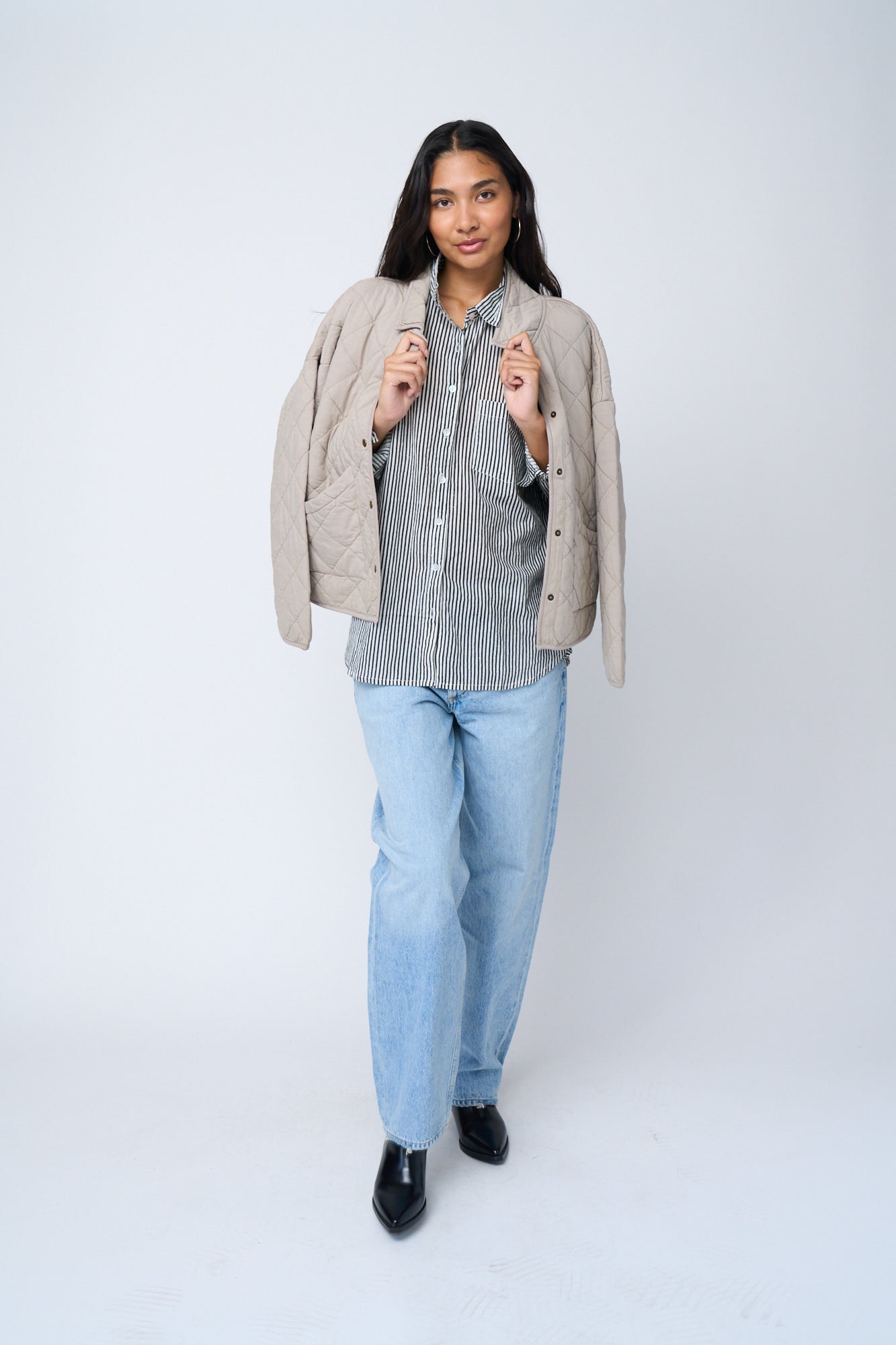 Countryside Quilted Jacket - Pebble - FINAL SALE