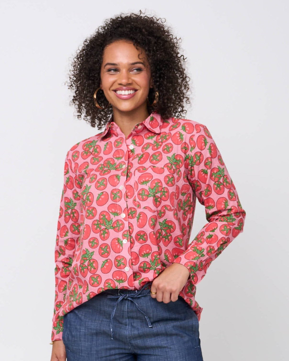 Good Boyfriend Shirt - Tomato Pink