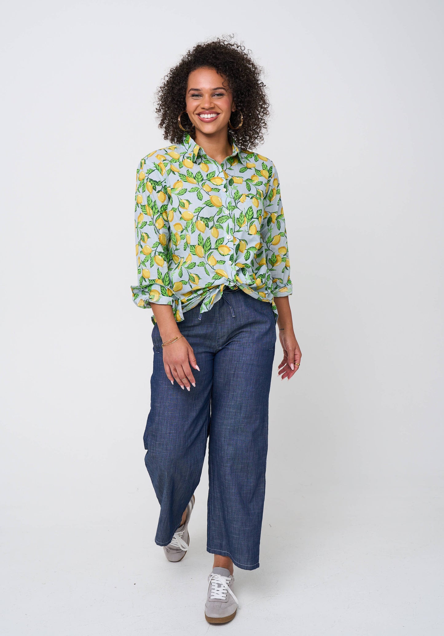 Good Boyfriend Shirt - Lemons Light Blue