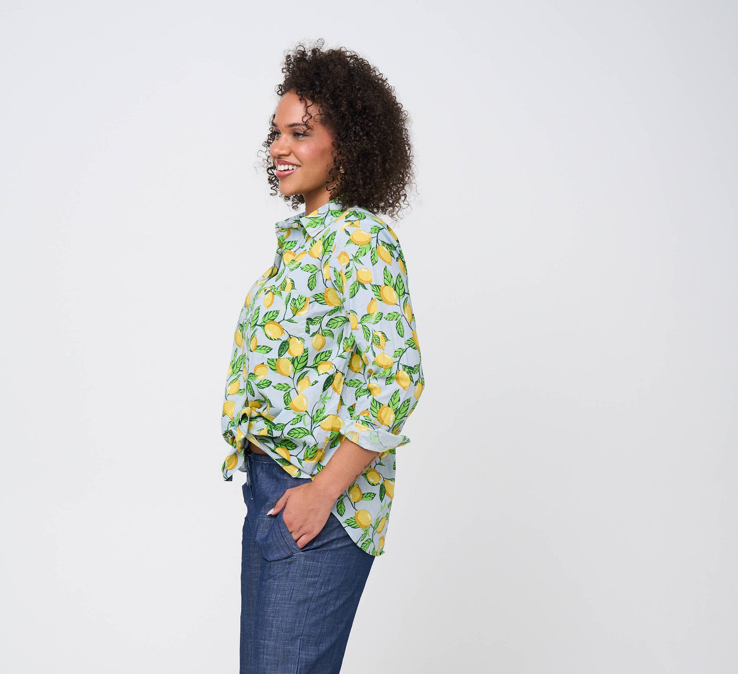 Good Boyfriend Shirt - Lemons Light Blue
