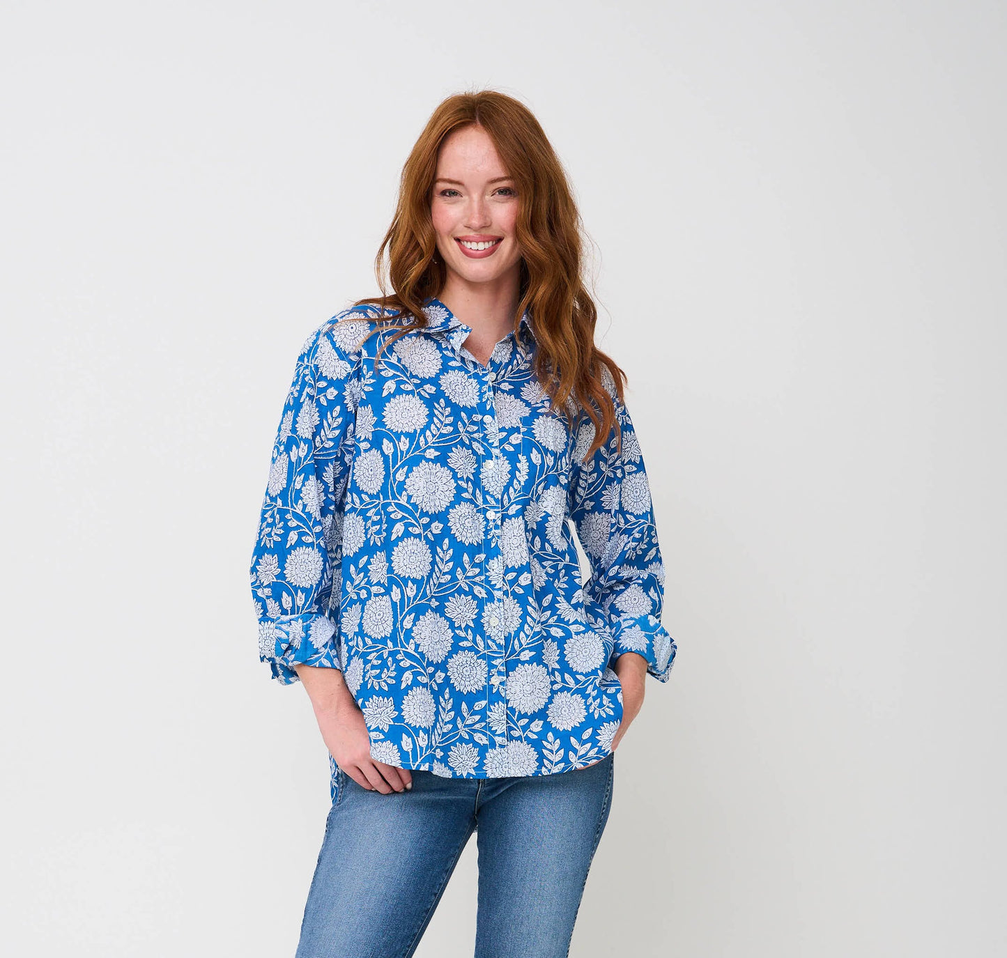 Good Boyfriend Shirt - Hydrangea Beauty Cobalt