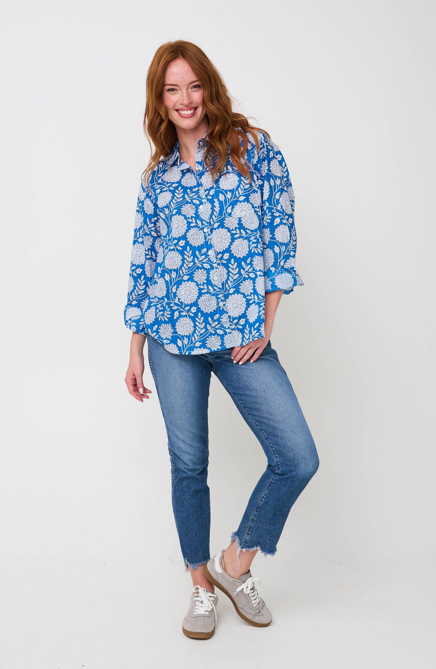 Good Boyfriend Shirt - Hydrangea Beauty Cobalt