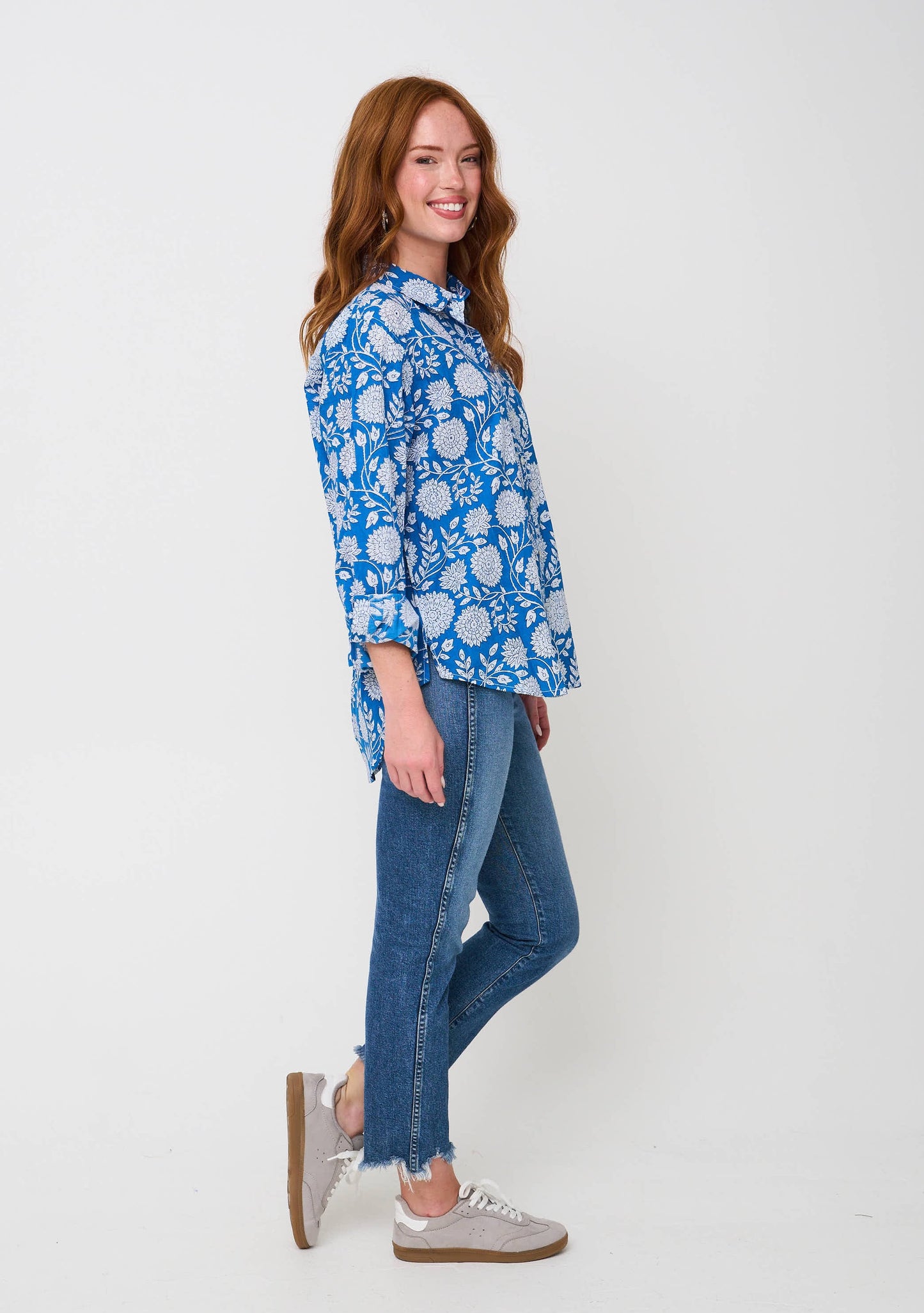 Good Boyfriend Shirt - Hydrangea Beauty Cobalt