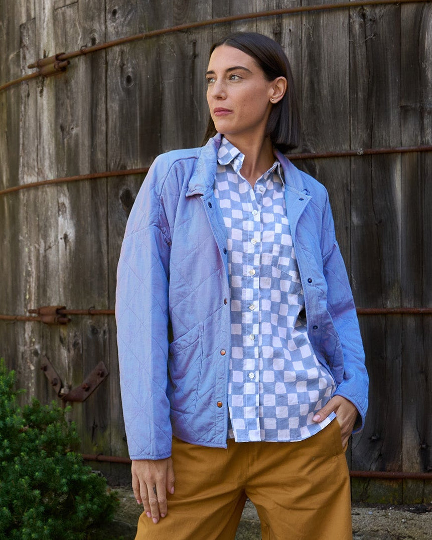 Countryside Quilted Jacket - Cornflower Blue