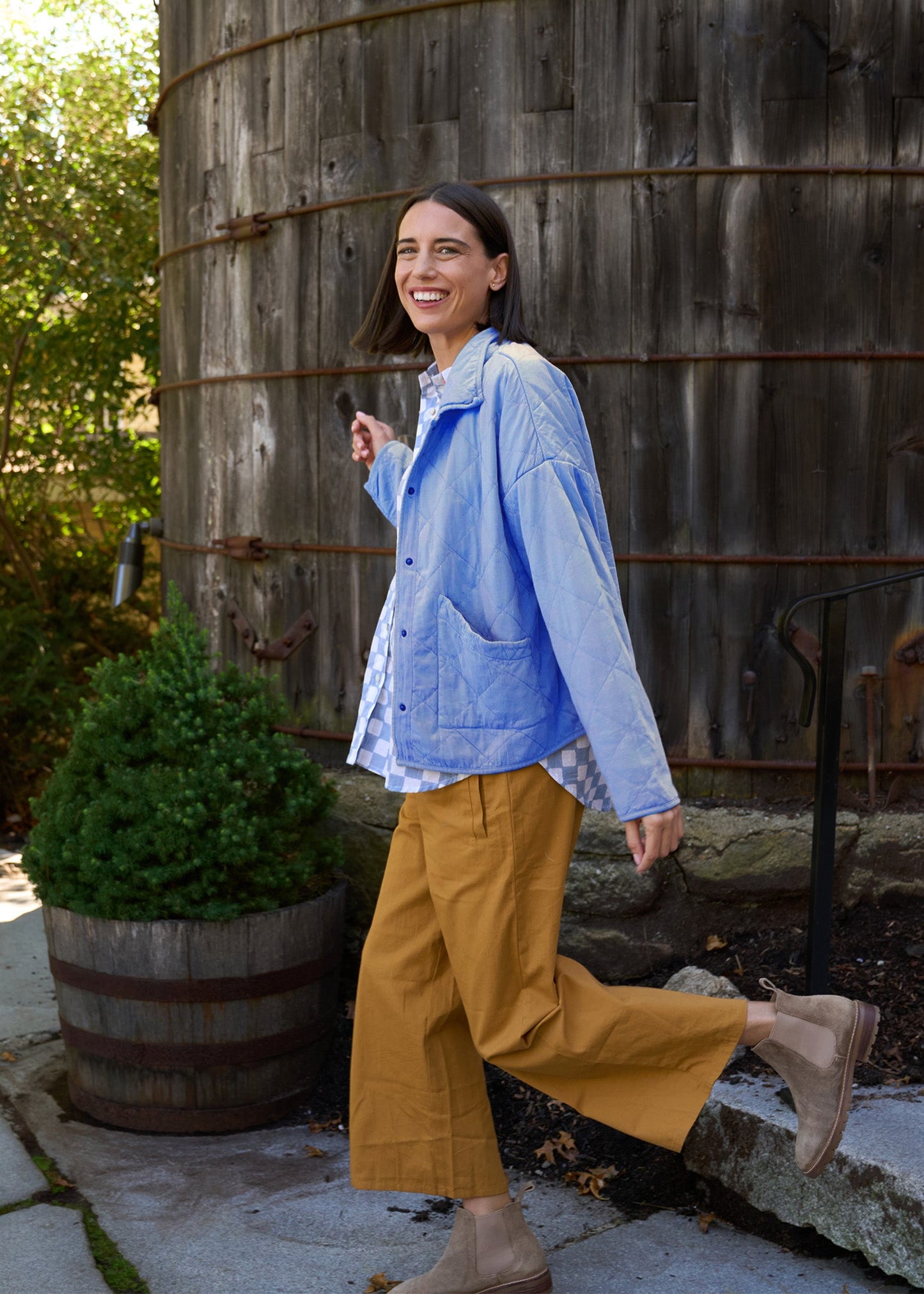 Countryside Quilted Jacket - Cornflower Blue