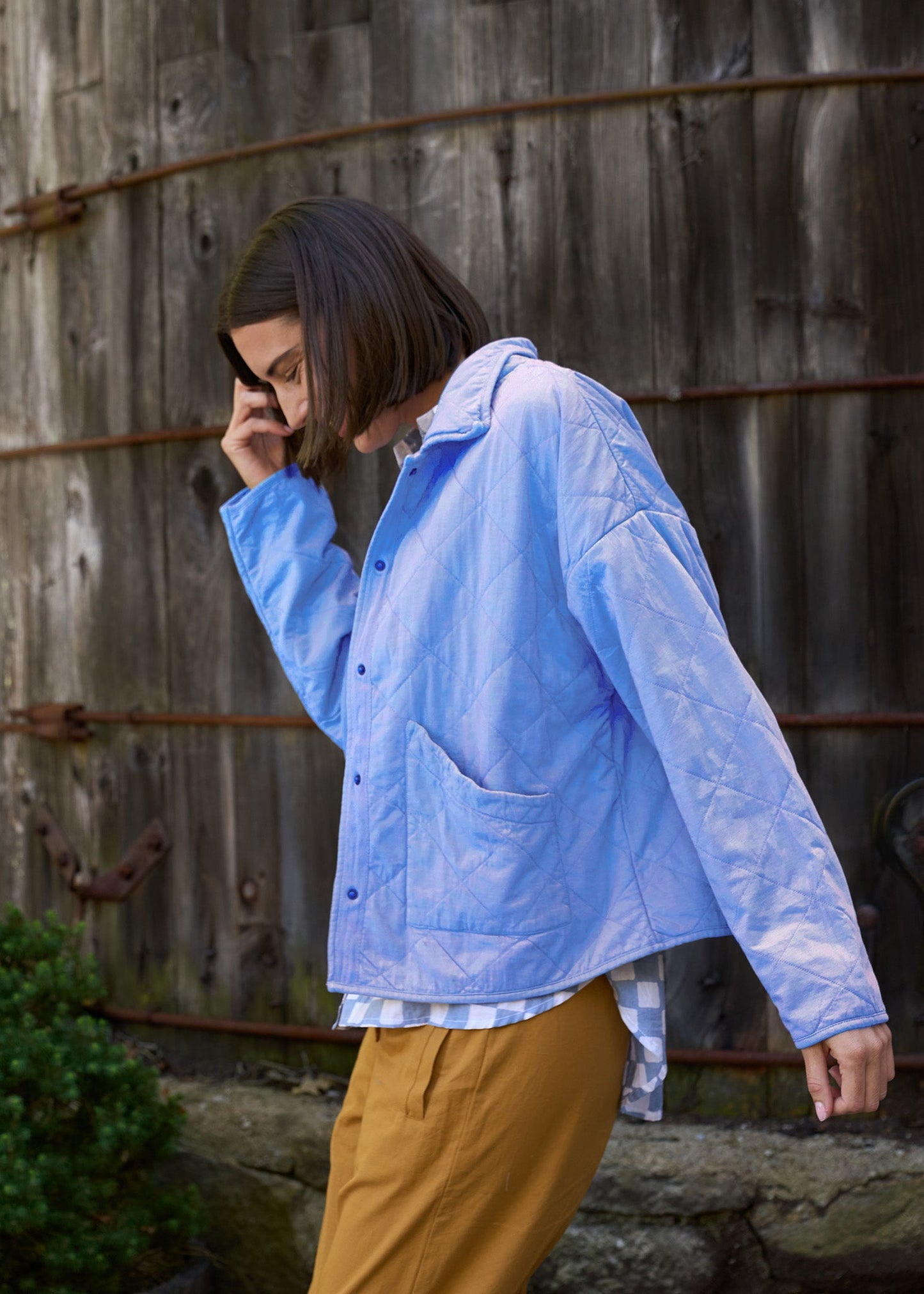 Countryside Quilted Jacket - Cornflower Blue