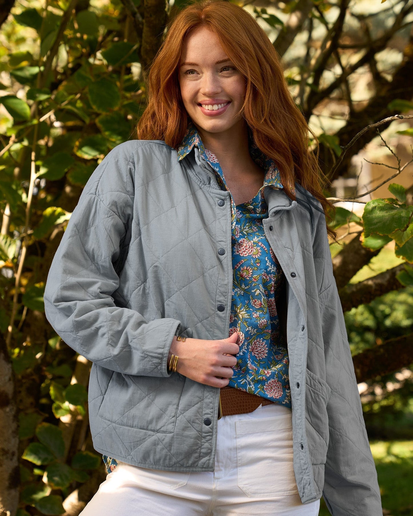 Countryside Quilted Jacket - Dove Grey