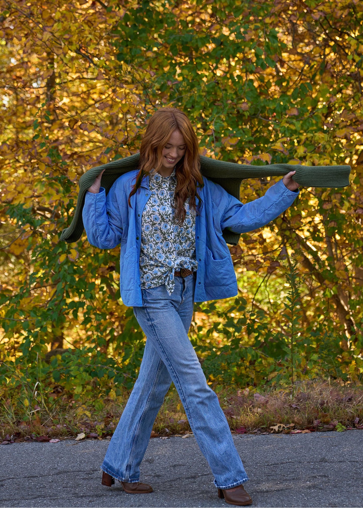 Countryside Quilted Jacket - Cobalt