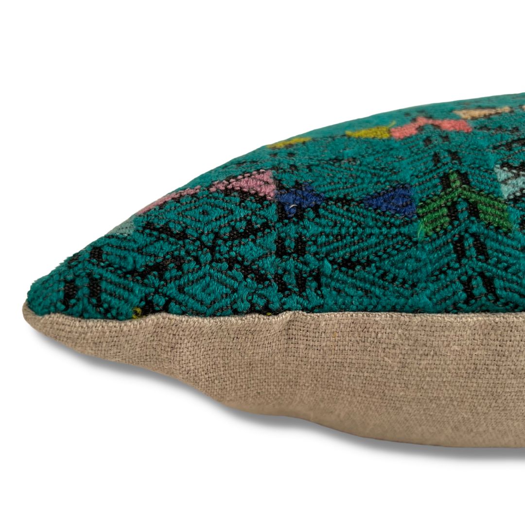 Huipil & Hemp Throw Pillow Cover