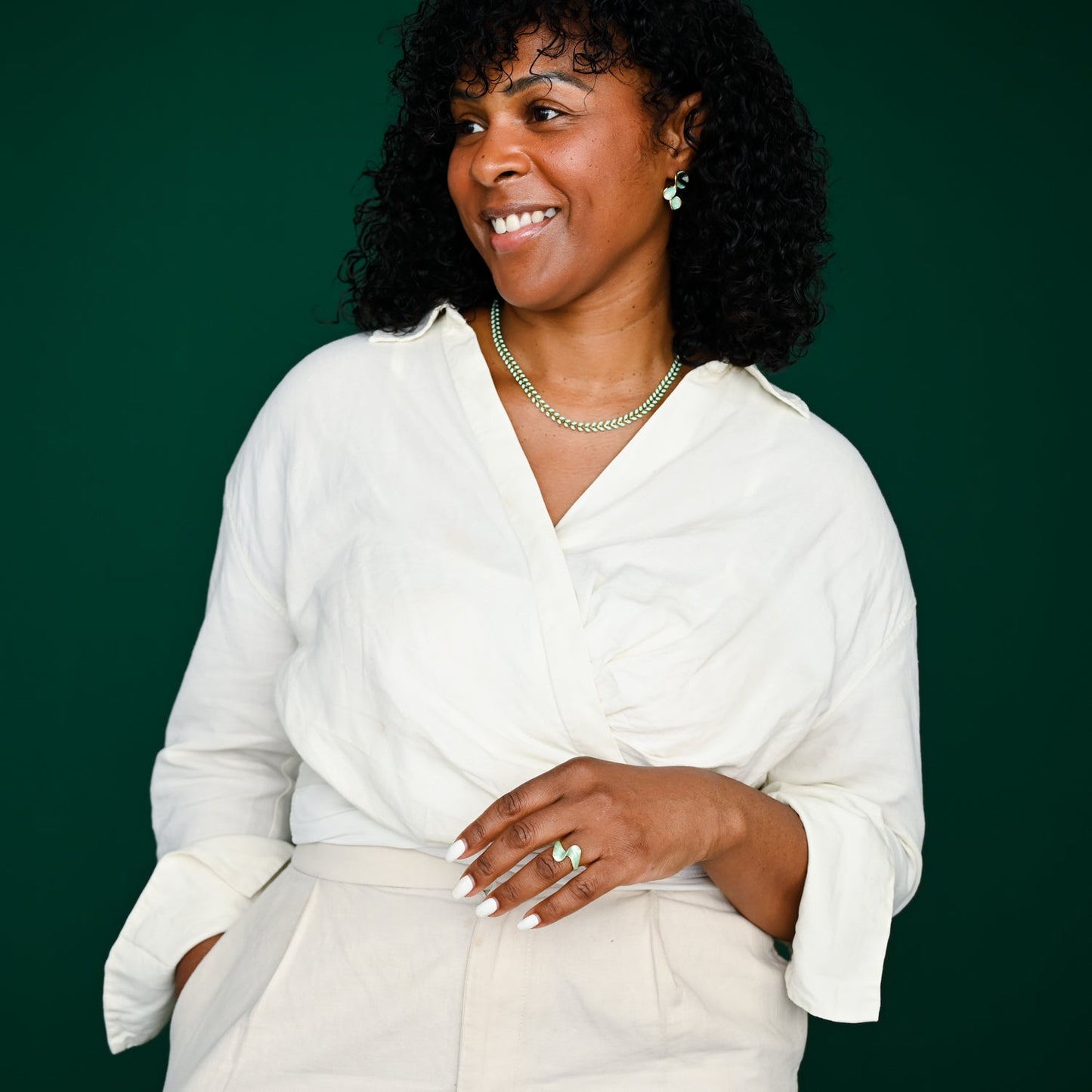 Ribbon of Light Ring in Mint