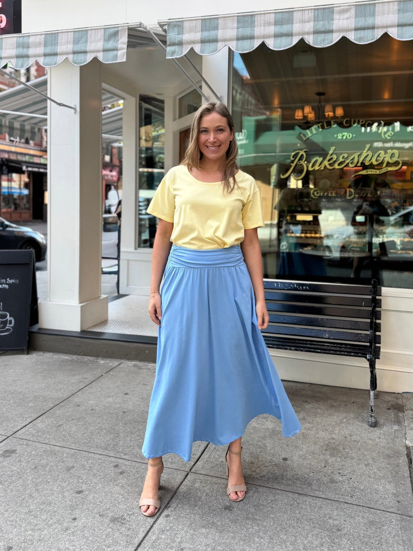 ZOYA skirt in Light Cornflower