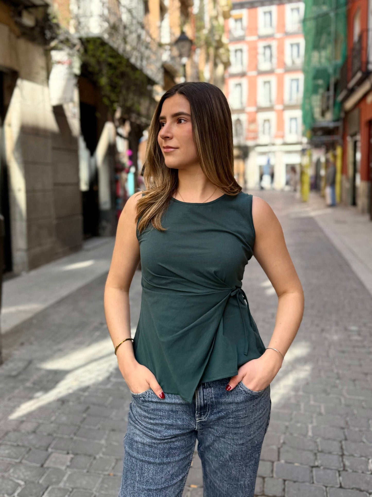 REINA top in Deep Pine