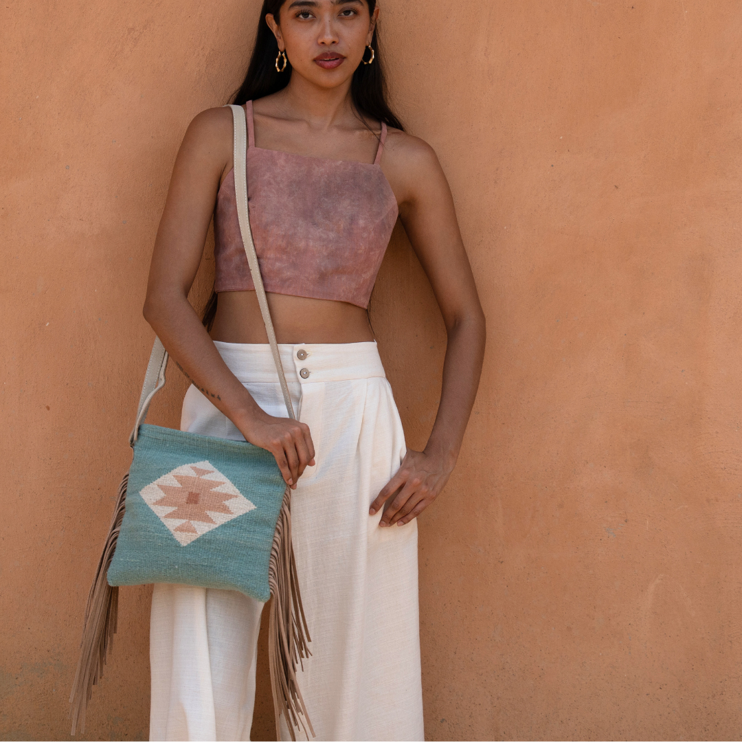Flor de Cielo Fringe Crossbody