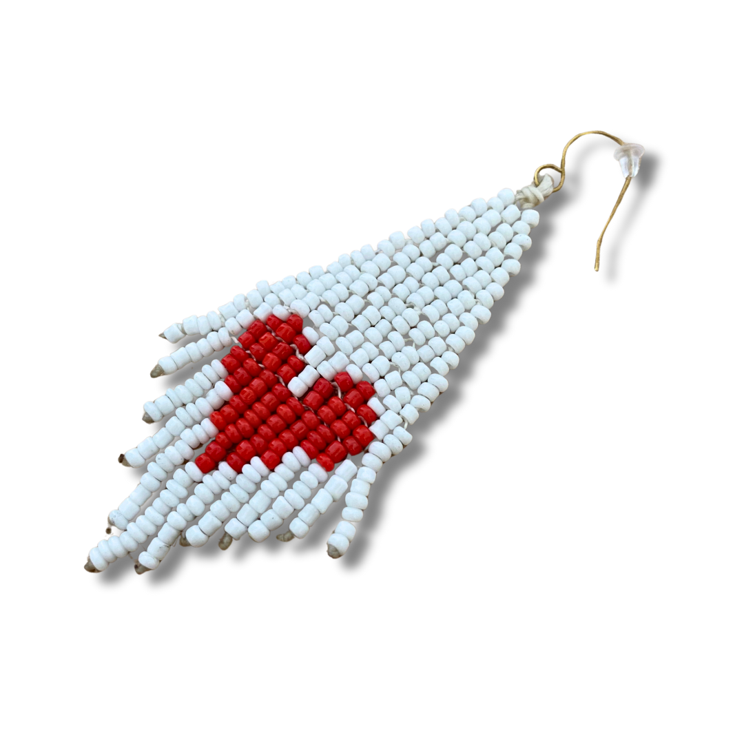 Heartfelt Valentine's Day Seed Bead Earrings - Thailand