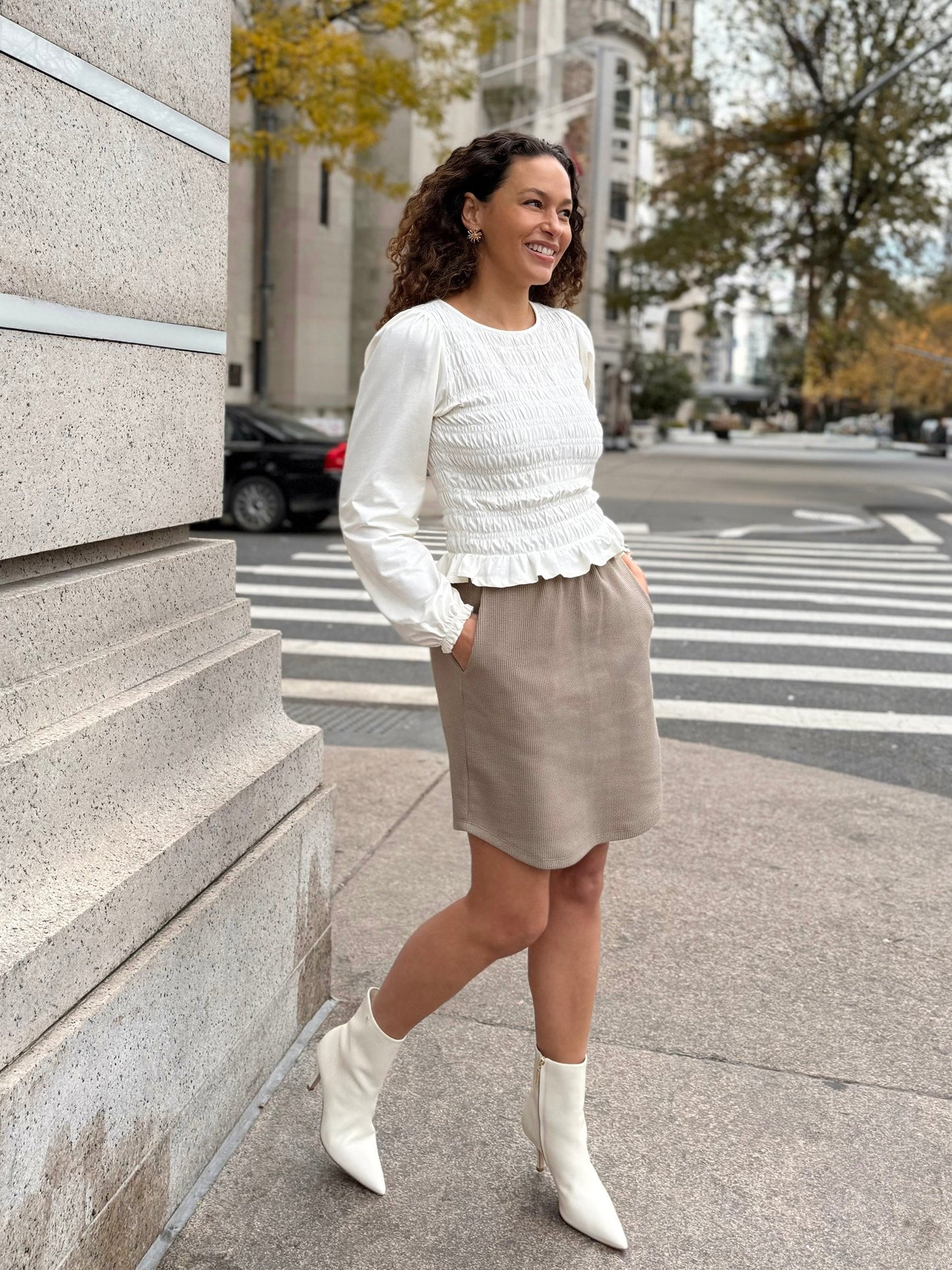 CAECILIA top in Light Ivory