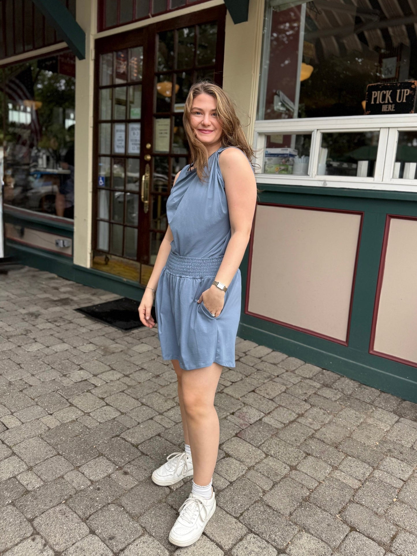 CORINNE skort in Blue Dusk