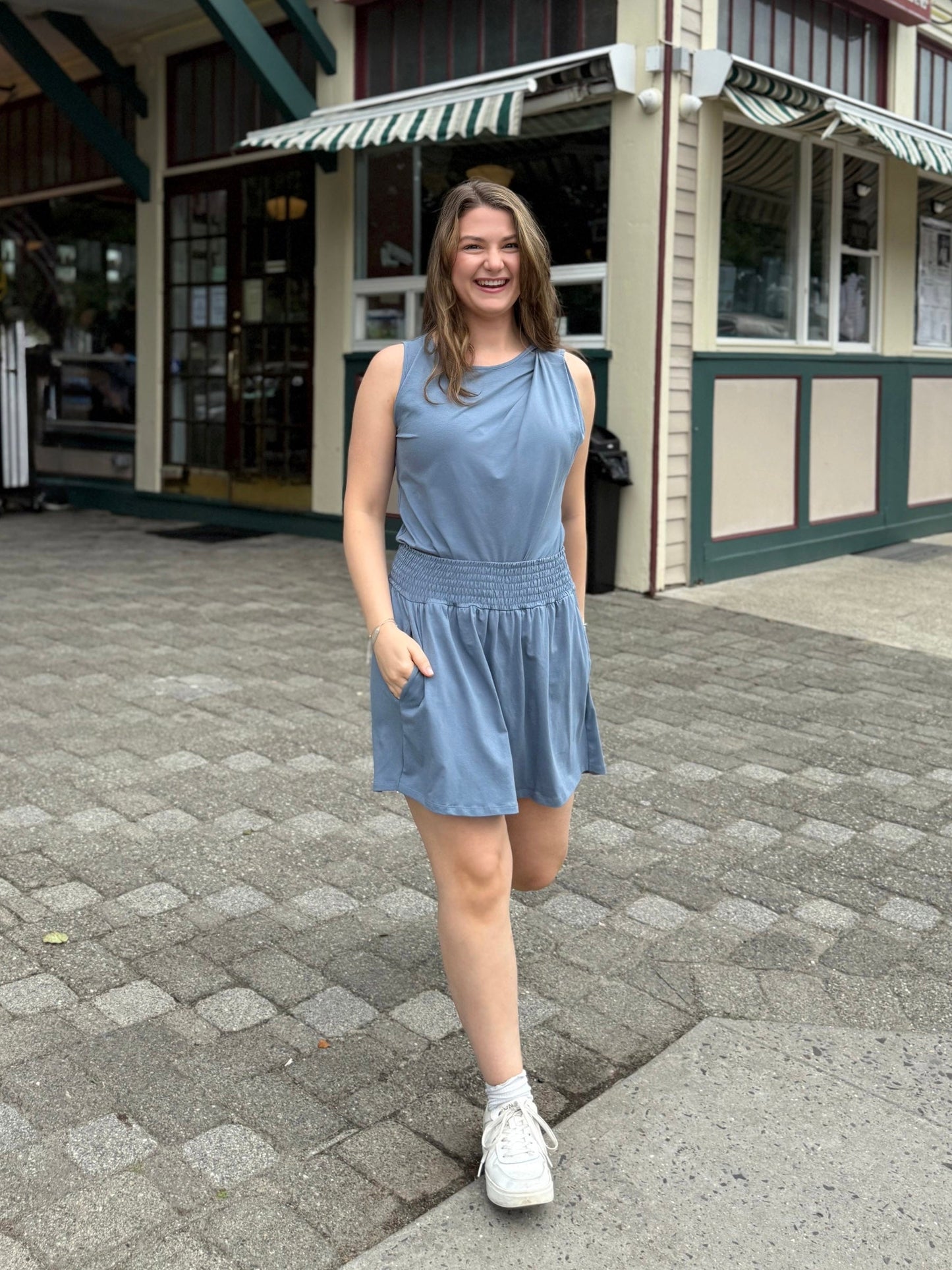 CORINNE skort in Blue Dusk