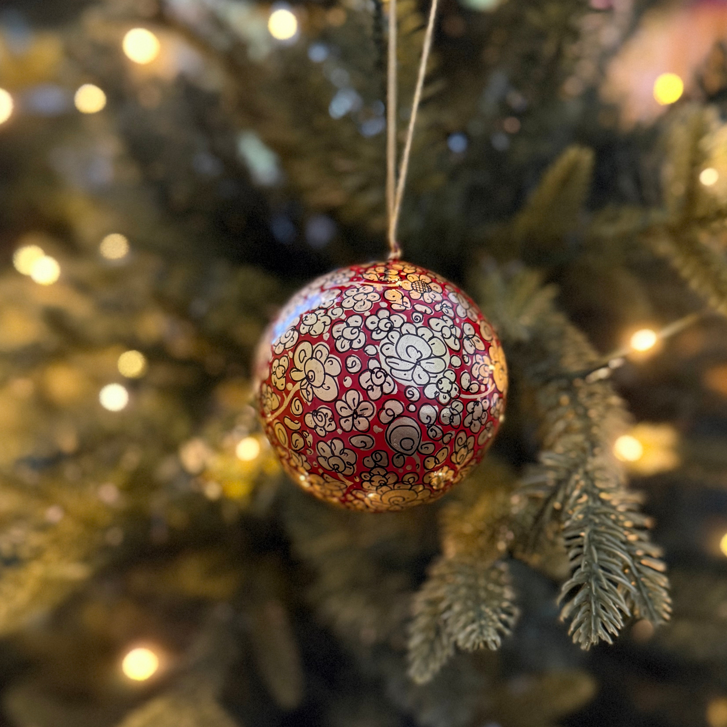 Handpainted Paper Mache Christmas Ornaments from Kashmir – Fair Trade Holiday Decor