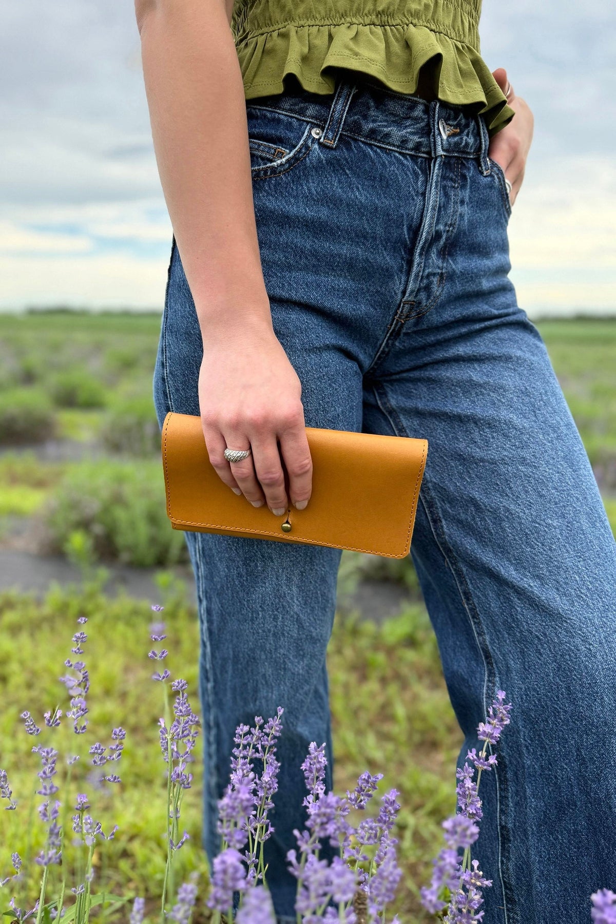 Fold Over Leather Wallet