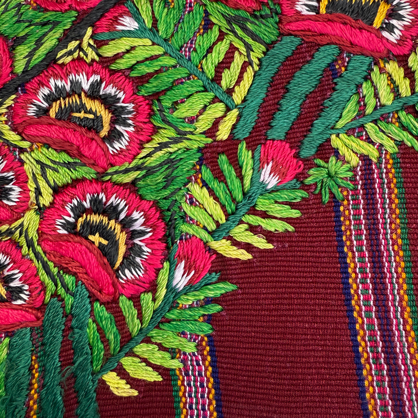 Framed Handwoven Textile (Black Frame)