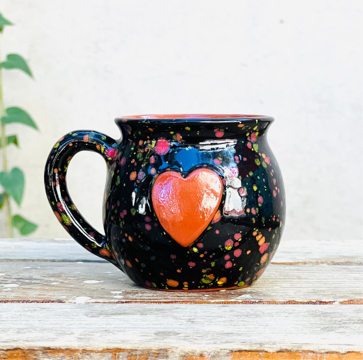 Calliope Heart Mug - Black Explosion