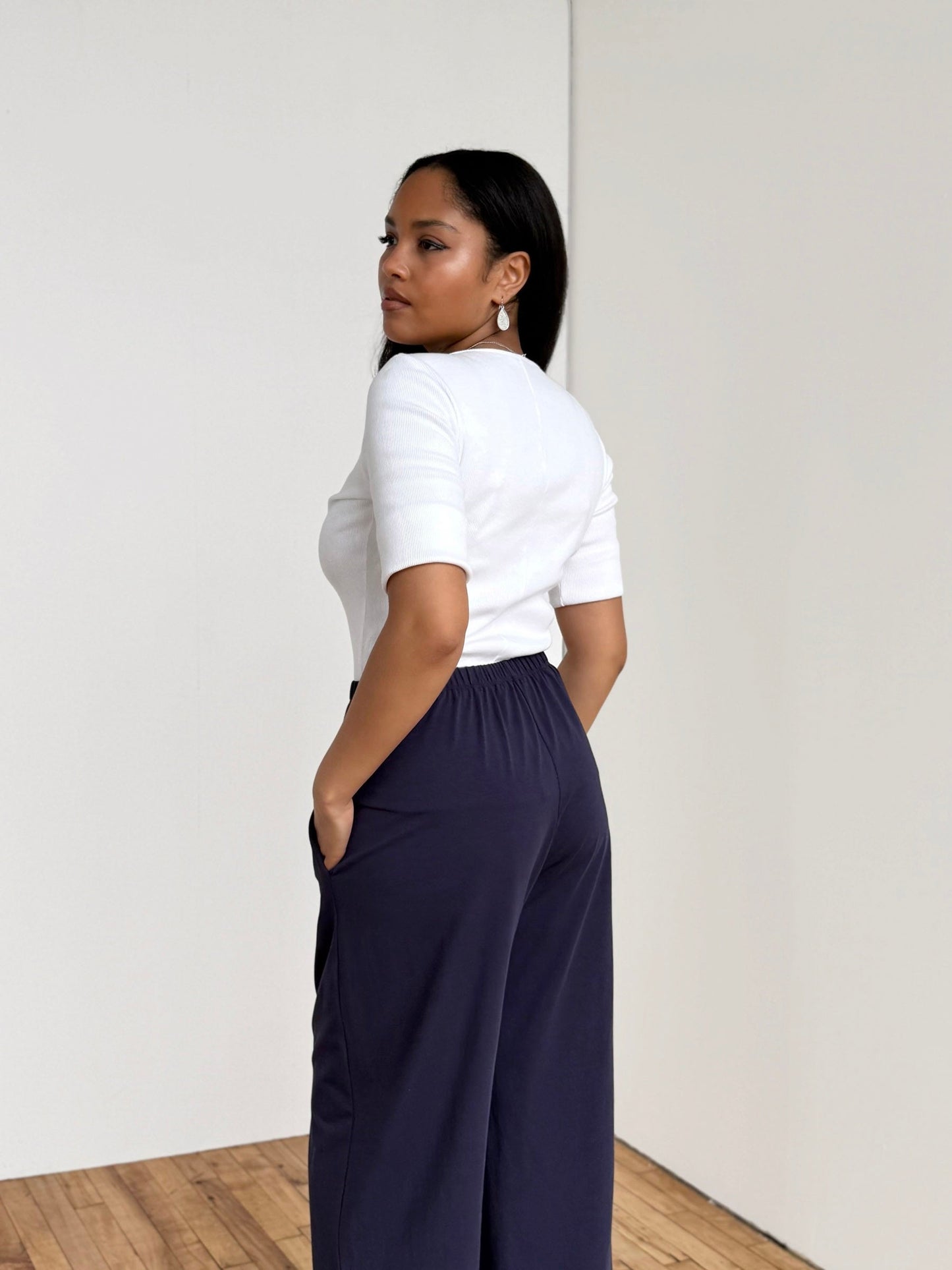 ANDRI jersey pants in Navy