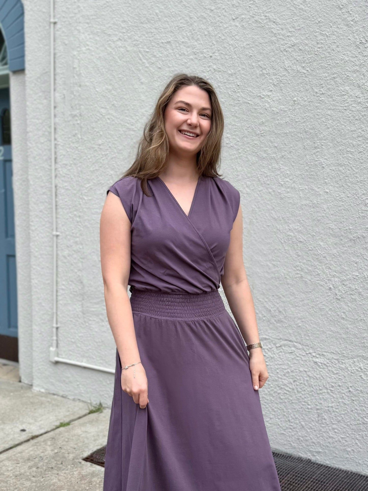 AUBREE dress in Smoky Purple