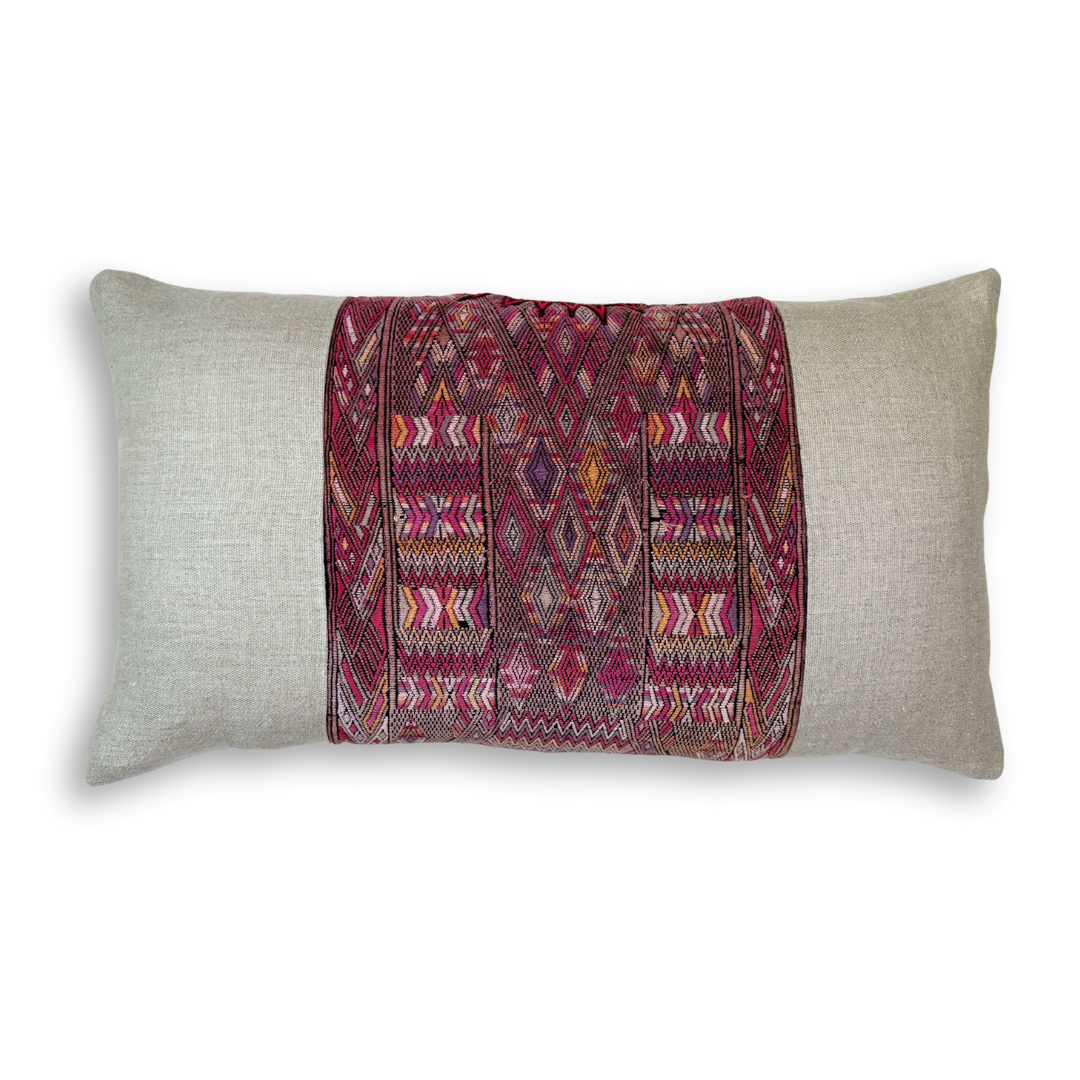 Huipil & Hemp Throw Pillow Cover