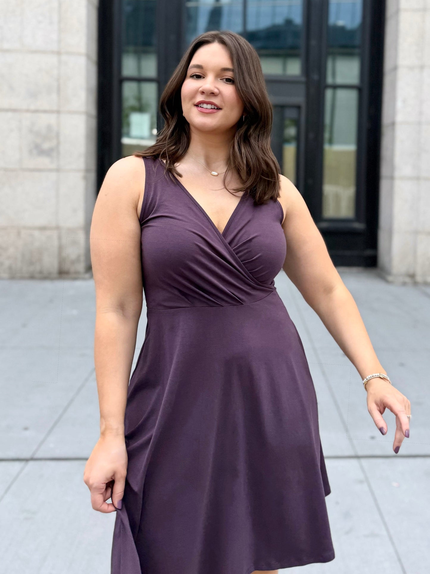 WREN dress in Plum