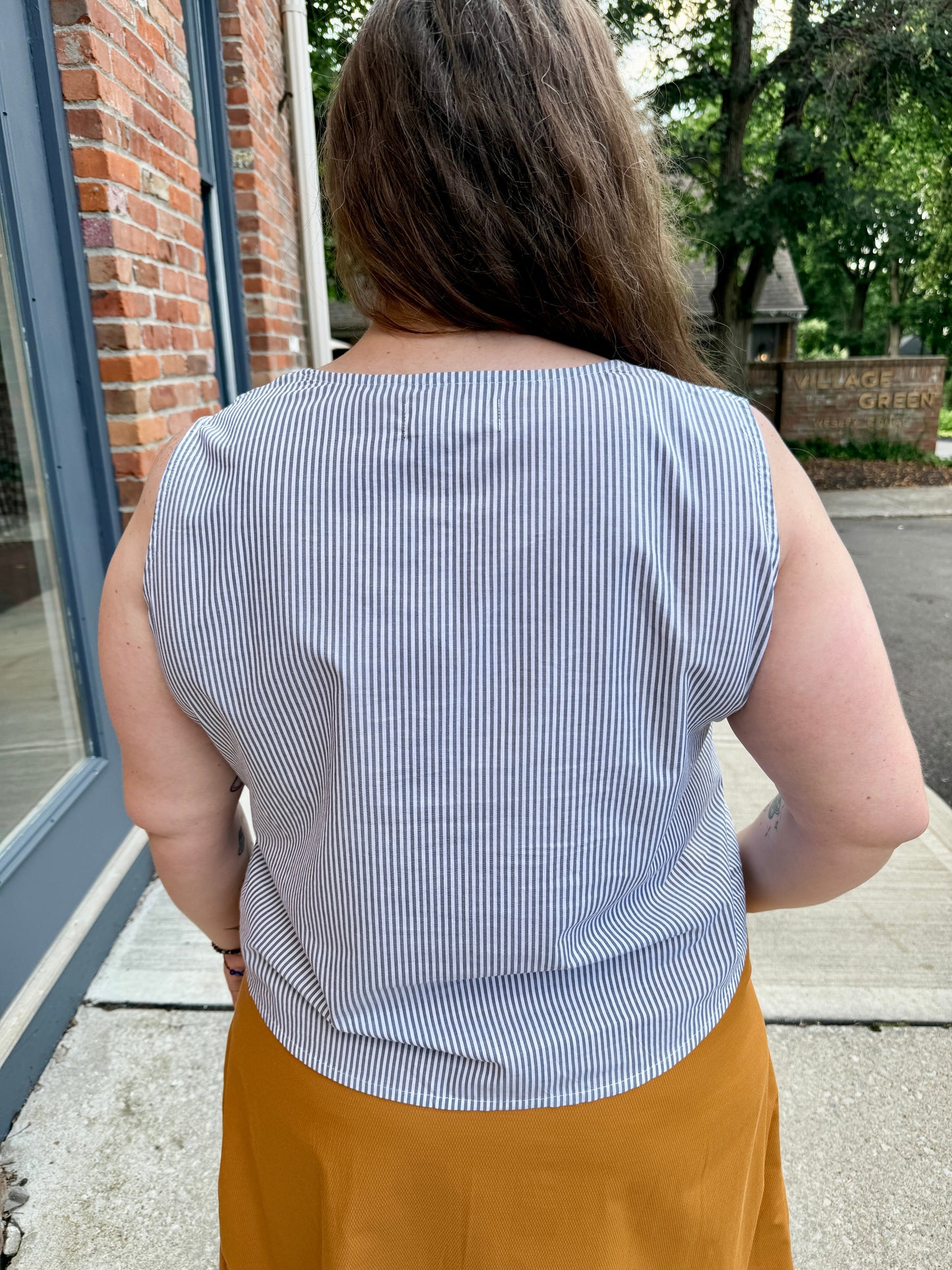 Sleeveless Square Neck Top