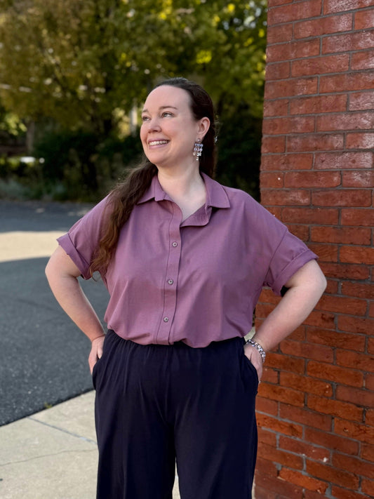 INES boxy shirt in Dusty Orchid