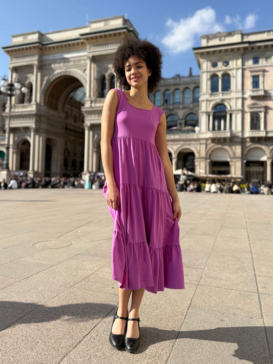DARCY dress in Magenta Bloom