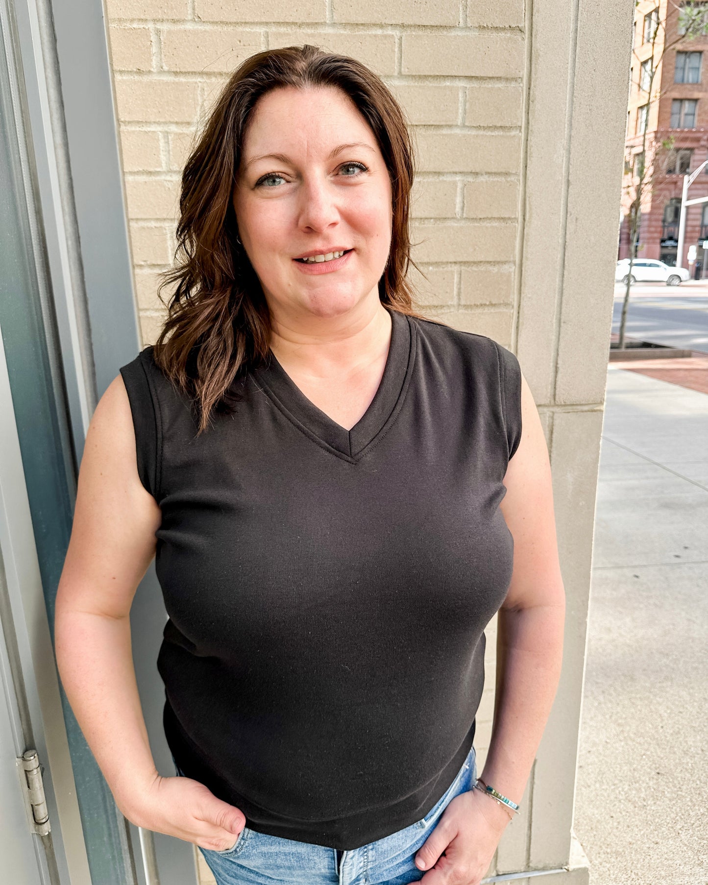 Sleeveless Knit Vest Top